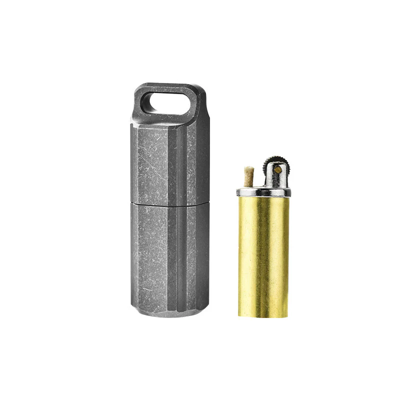 Titanium Alloy Waterproof Capsule Pill Storage Lighter - Image 4