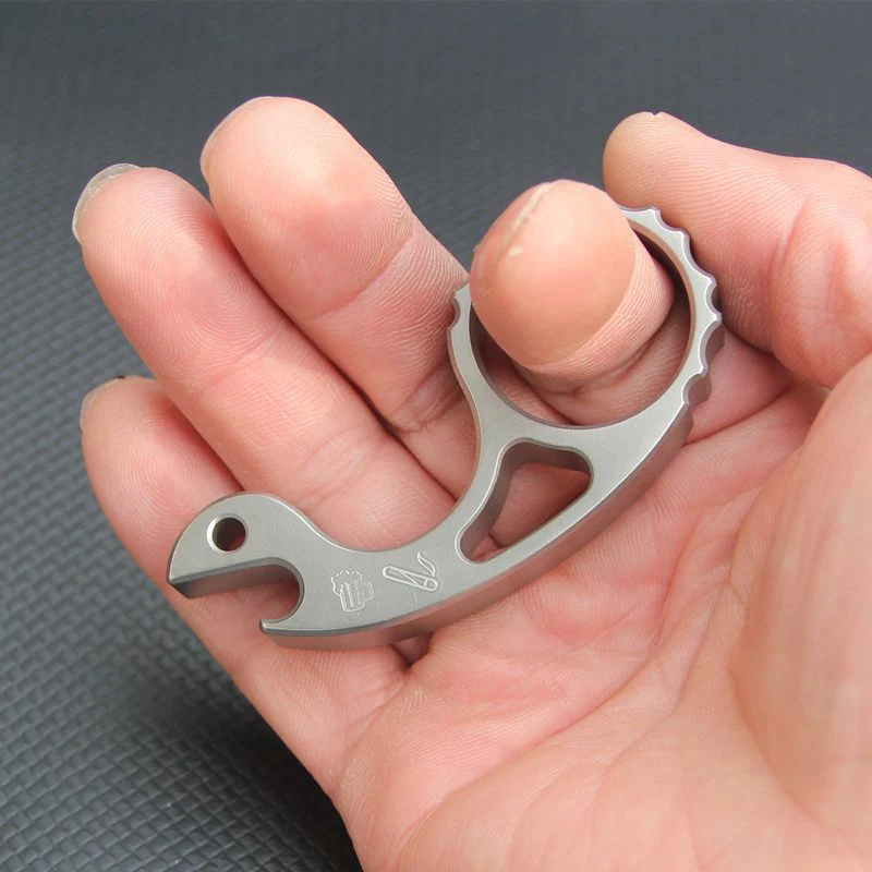 Titanium Snail Knuckle Duster Multi-function Bottle Opening EDC Tool - Image 4