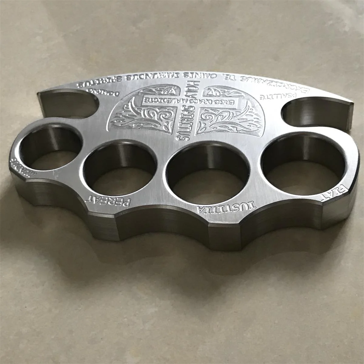 Warrior Solid Steel Knuckle Duster Self-defense Broken Window EDC Tool - Image 9
