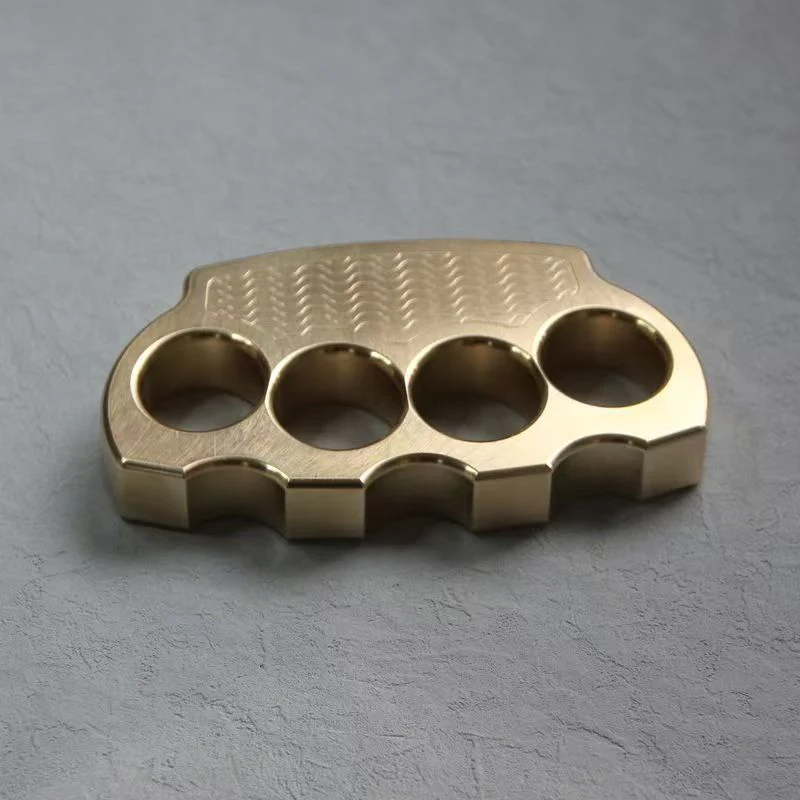 Wave Pattern Brass Knuckle Duster EDC Protective Gear - Image 5